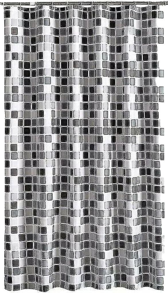 Duschvorhang 200 x 220 cm (H x B), Anti-Schimmel, antibakteriell, wasserabweisend, weiches Polyestergewebe