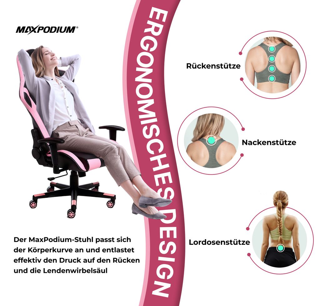 MAXPODIUM Tactical Ergonomischer Gaming Stuhl Bürostuhl Produktbild 6