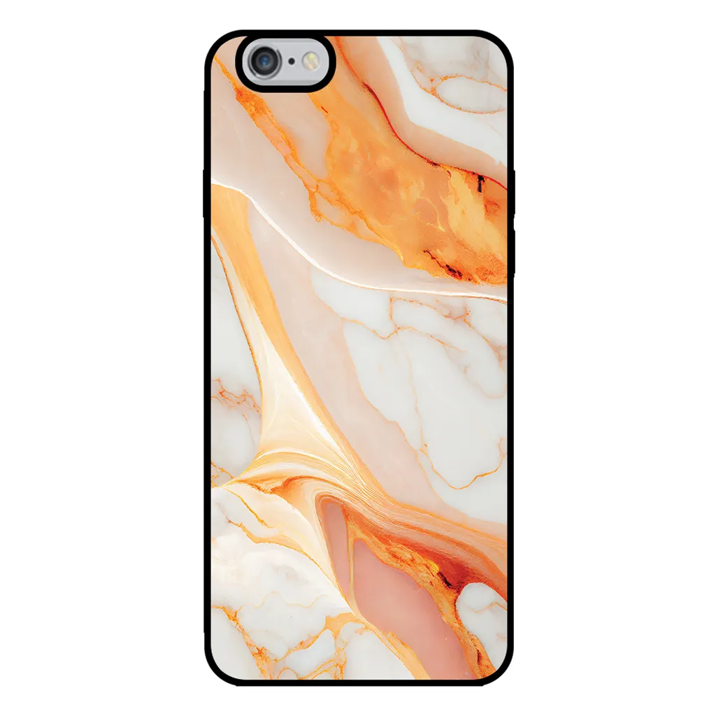 Custodia iPhone 6 Plus TPU Marmo Arancione - Smartphonica Back Case