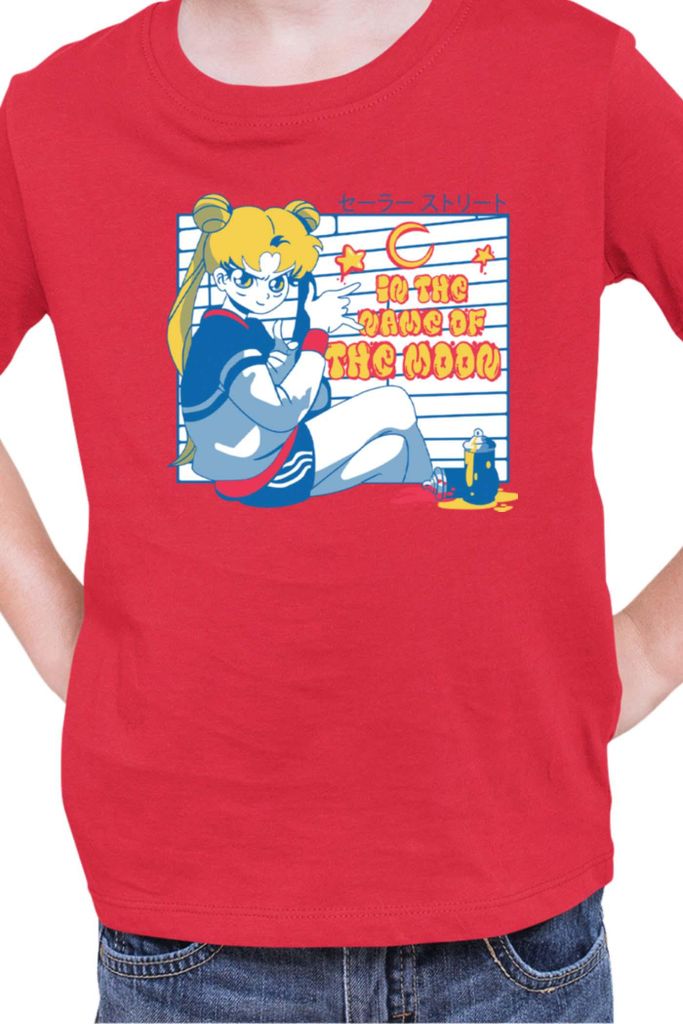 Kinder T-Shirt Japan Manga Anime Comics Animation Sailor Anime Manga Moon 12, 3-4 Jahr - 104 / Rot