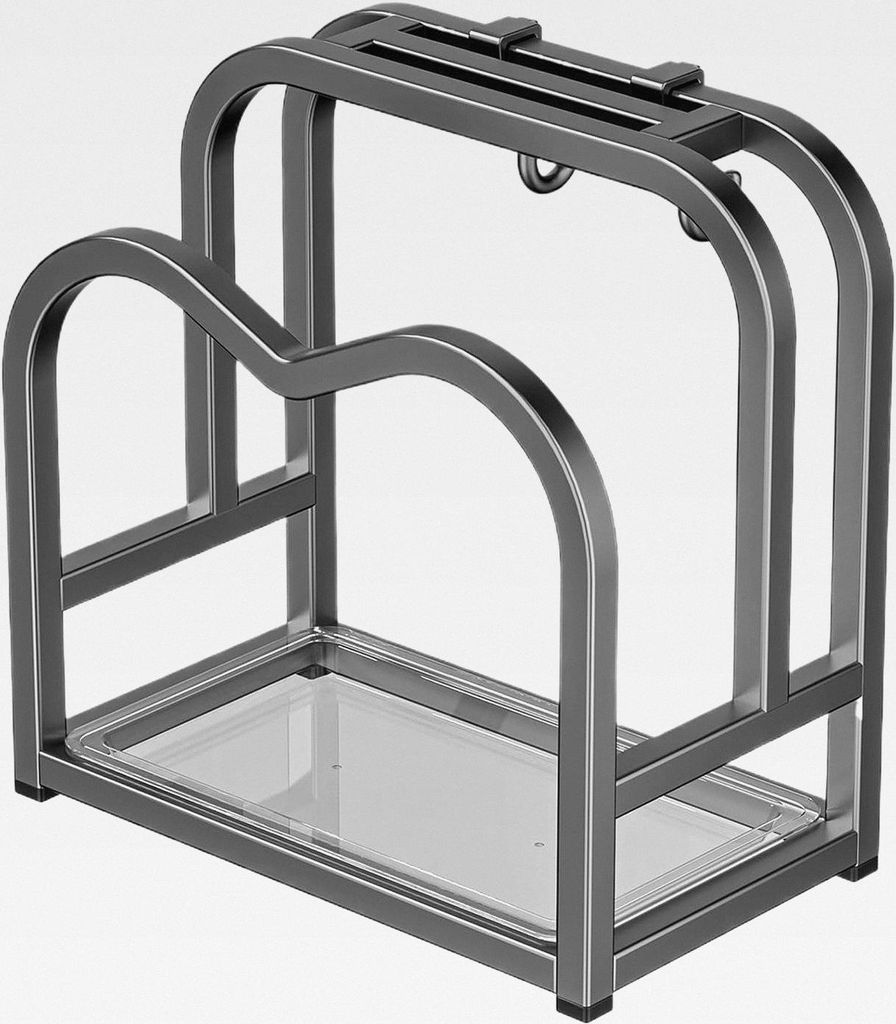 Topfdeckel-Organizer | Platzsparender Küchenutensilienständer aus Hohlkohlenstoffstahl | Halter für Töpfe, Deckel und Löffel beim Kochen - Fü...