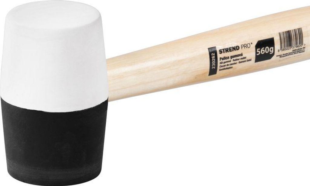 Hammer Strend Pro HM232, 560 g, 300 mm, Gummi, BlackWhiteHead, Holzgriff