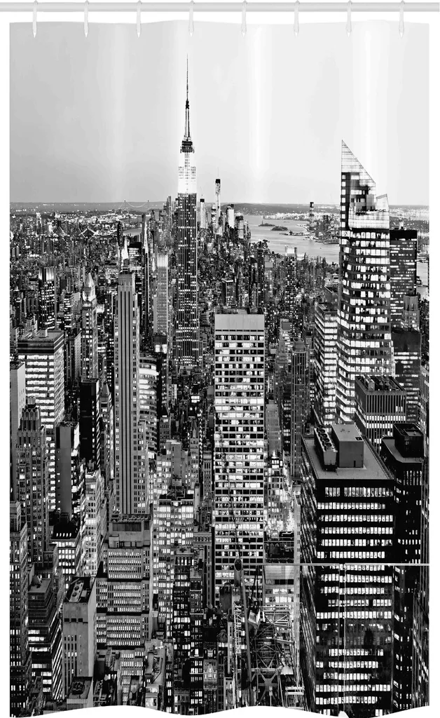 Tenda da Doccia 120x180 Manhattan NYC | Tessuto Antimuffa Abakuhaus