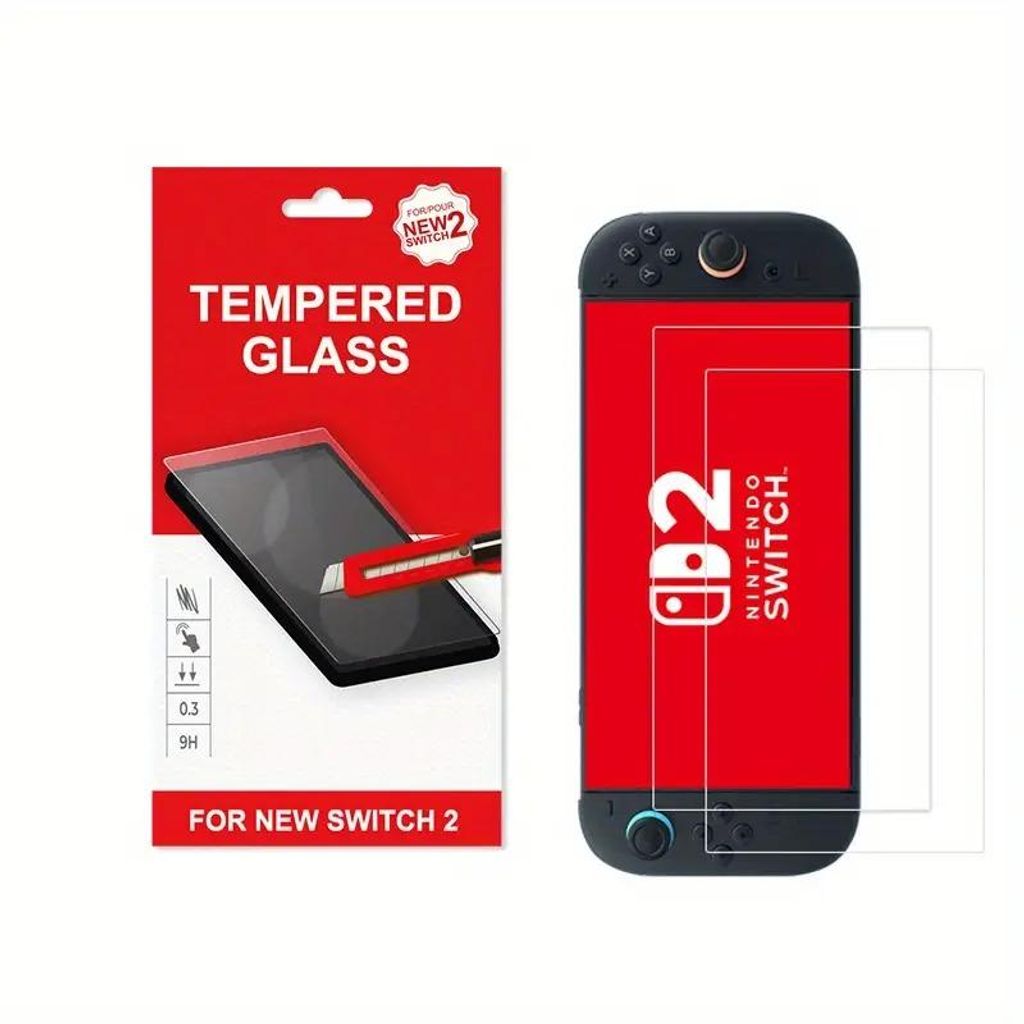 HD Panzerglas für Nintendo Switch 2 (enthält 2 Stk.)