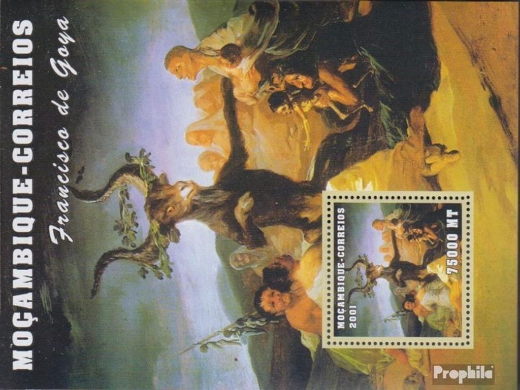 Briefmarken Mosambik 2001 Mi Block106 postfrisch Kunstwerke Produktbild 