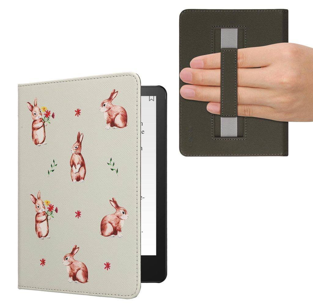 kwmobile Klapphülle kompatibel mit Amazon Kindle Paperwhite 11. Generation 2021 Hülle - Flipcase für Kindle Paperwhite Hülle mit Handschlaufe -...