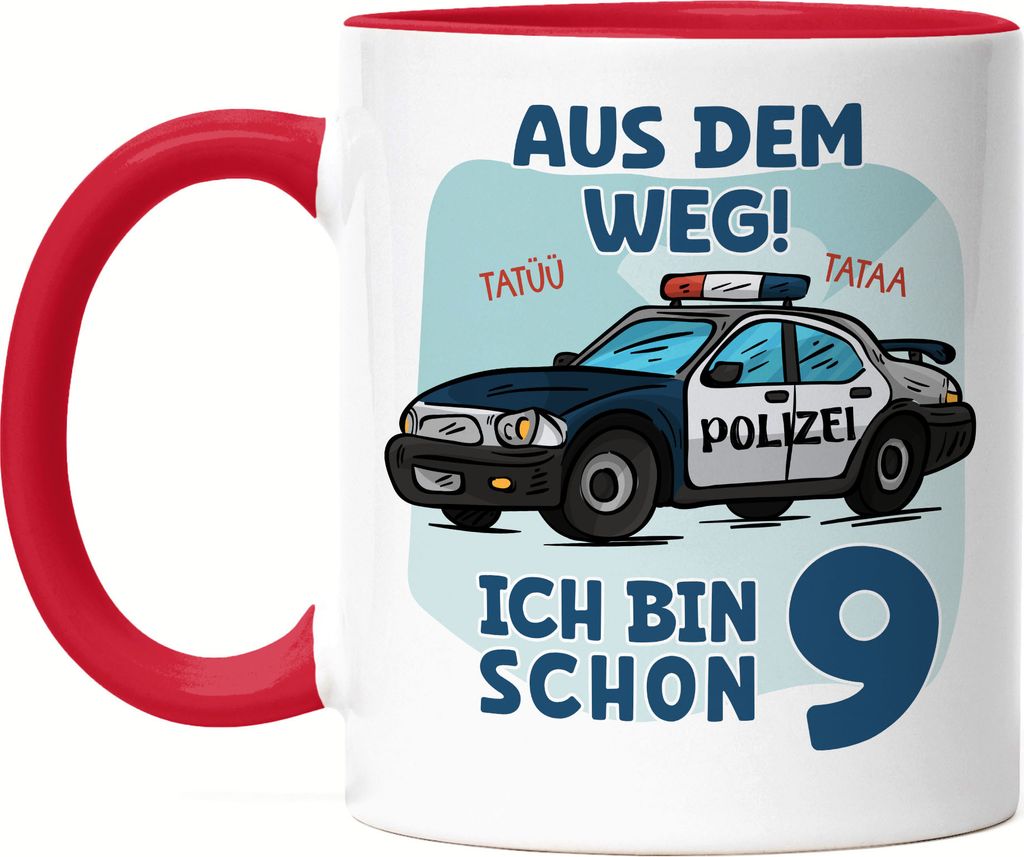 Aus Dem Weg Ich Bin Schon 9 Tasse Rot Happy Birthday Feiern Leben 9. Geburtstag Alles Gute Geburtstagsparty