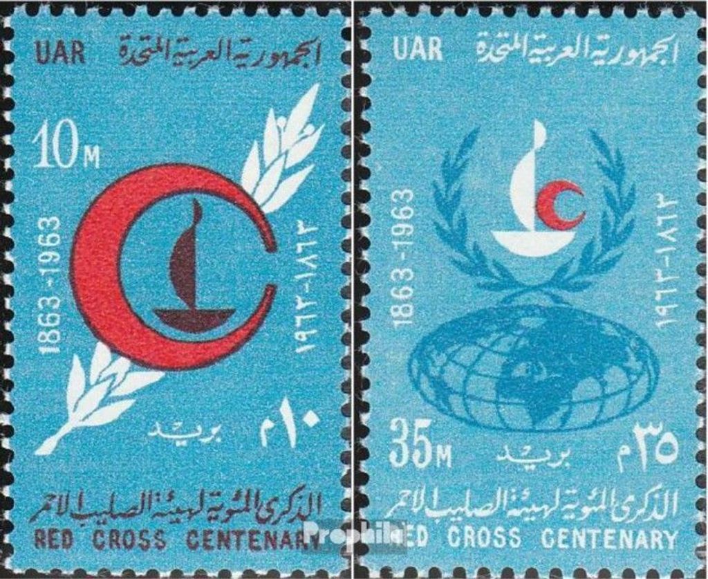 Briefmarken Ägypten 1963 Mi 699-700 (kompl.Ausg.) postfrisch Föderation