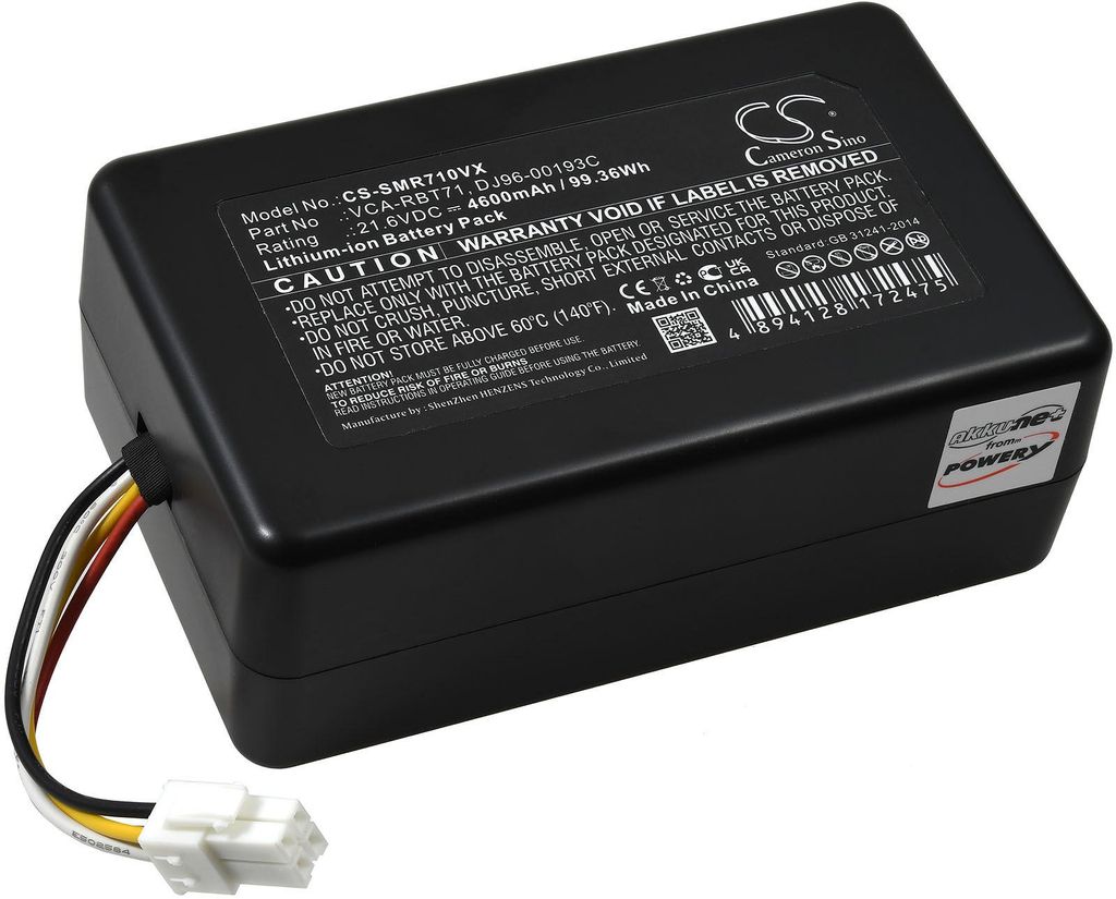 Powerakku für Saugroboter Samsung VR10M703PWG Produktbild 