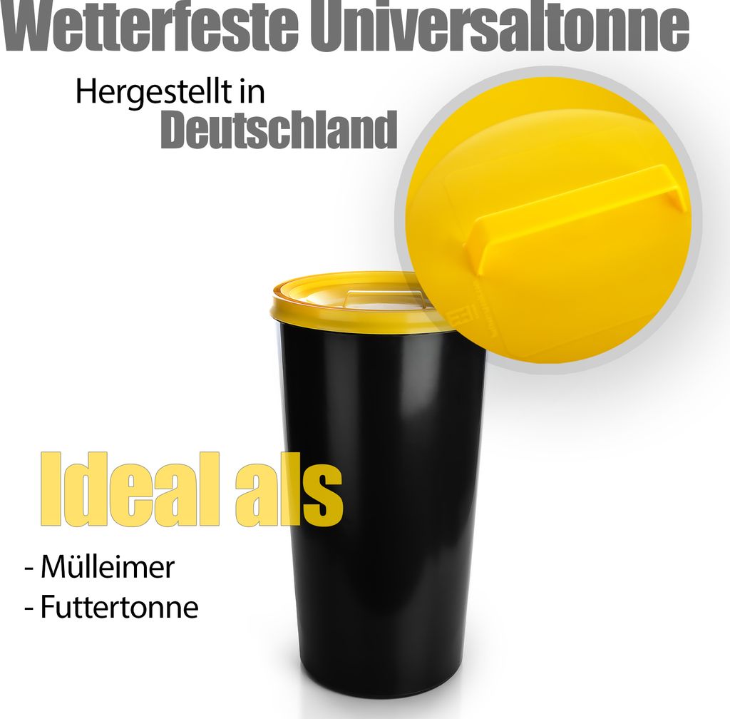 BigDean wetterfeste Universaltonne 60L mit luftdicht