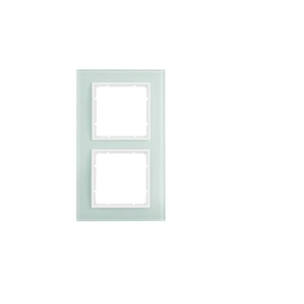 Berker 10126909 Cadre 2 Postes Blanc Polaire B7 Verre pour Interrupteur