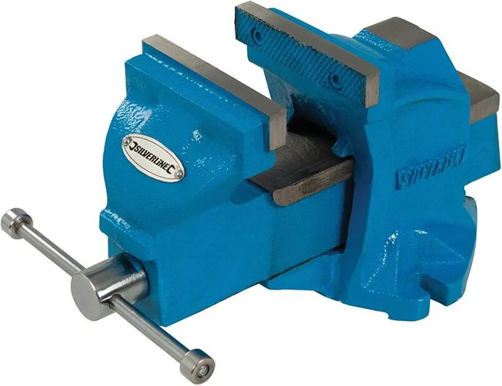 Étau Fixe 100 mm Silverline 792427 pour Sciage et Serrage de Précision - 6