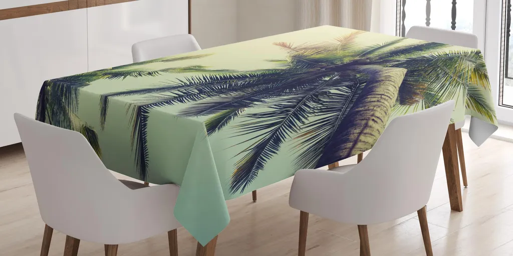 ABAKUHAUS Oceano Tovaglia, Tropic Pesci Moss Foglie, Rettangolare