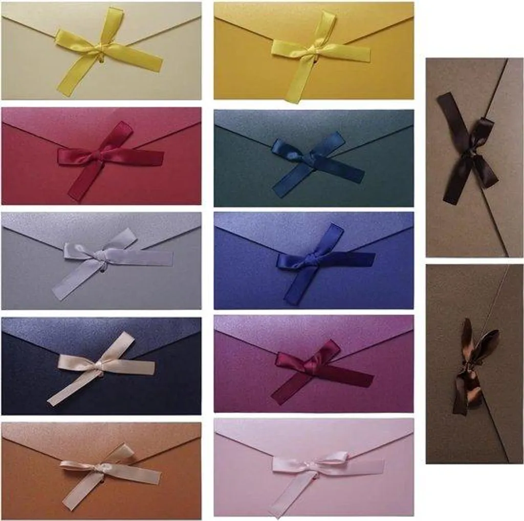Enveloppes pour faire-part de mariage et invitations - 36 pièces colorées