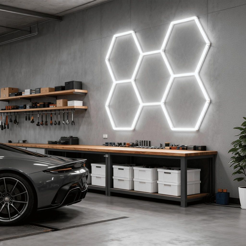 XMTECH LED Hexagon Deckenleuchte – Modulares Design, 5 Produktbild 