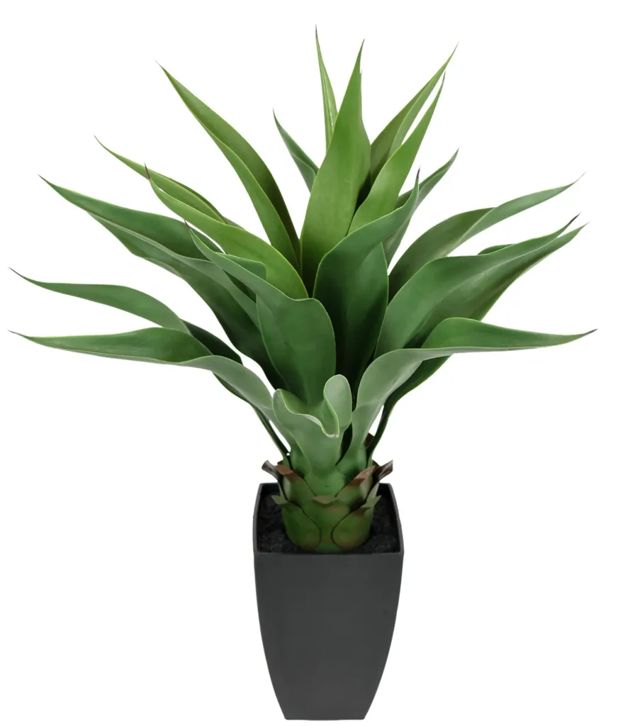 Agave décorative 70 cm pour salon et bureau - Plante verte sans entretien