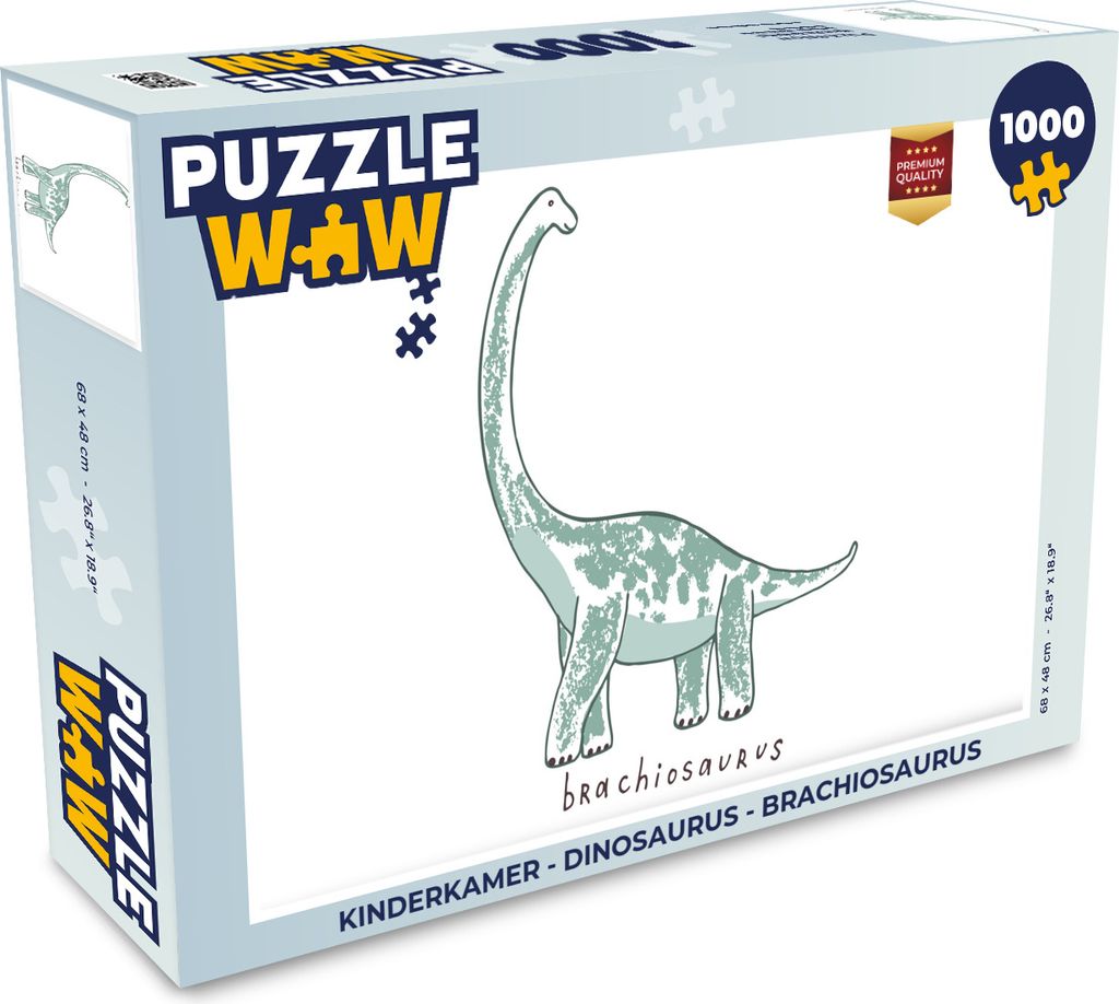 MuchoWow Puzzle 1000 Teile Kinderzimmer - Dinosaurier - Brachiosaurus - Jungen - Mädchen - Kind - Erwachsene - Rätsel