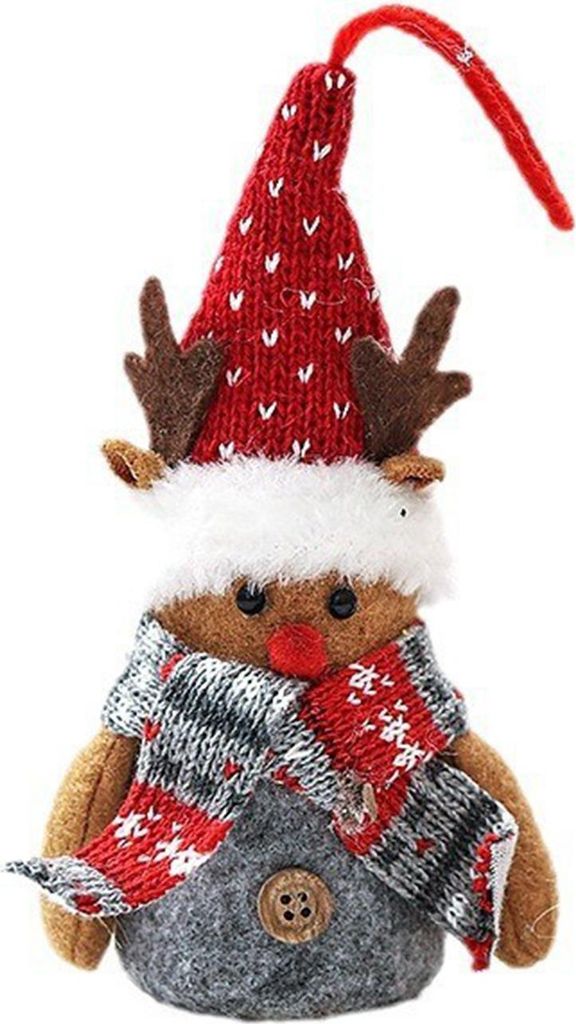 Weihnachtswichtel-Hängeornamente mit Lichtern, handgefertigte Schneemann-Figur, hängende Heimdekoration für Regal, Tisch, Kamin, Weihnachtsbaum