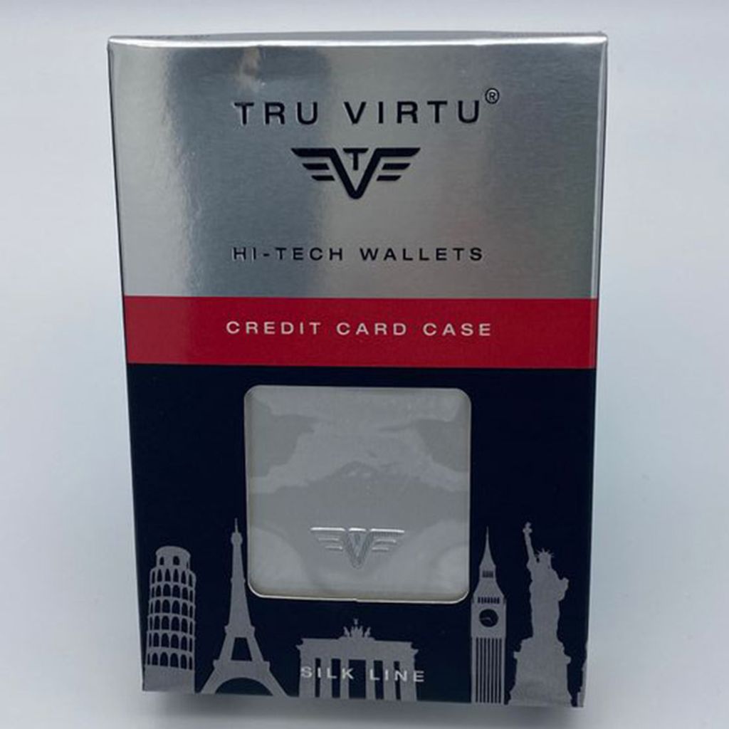 TRU VIRTU Kreditkartenetui Kartenetui mit RFID Schutz Credit Card Case RFID Safe Cashmere - Leder 