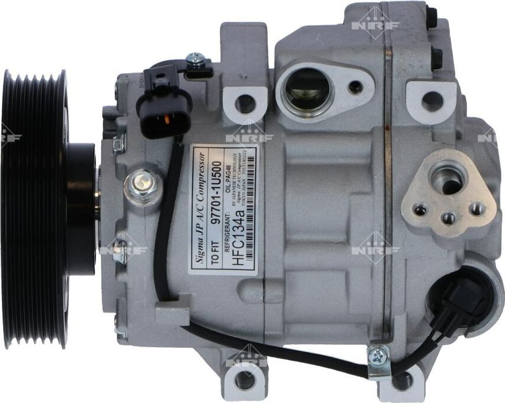 Klimakompressor 12 V Ø 119 mm HS18 NRF passend für HYUNDAI SANTA