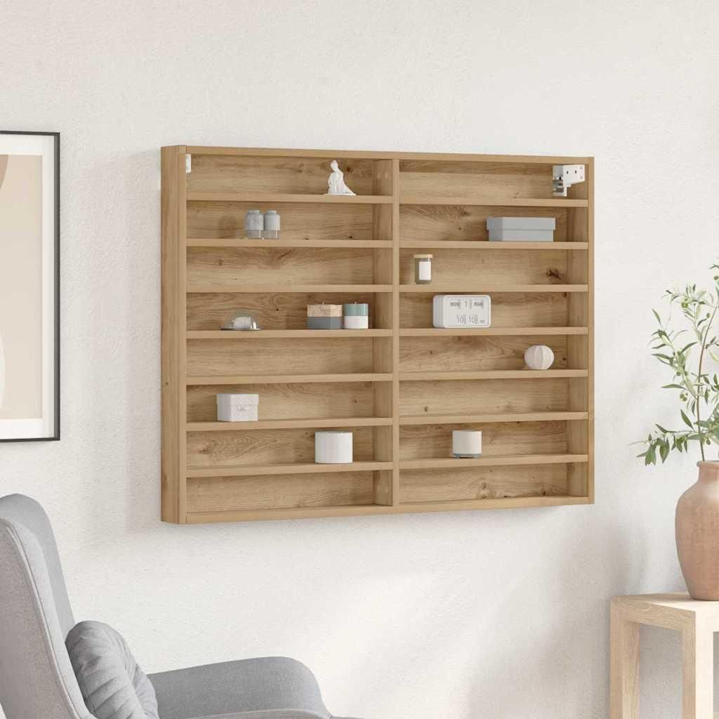 Maison Exclusive - Vitrine mit Regal Artisan-Eiche 100 x 8,5 x 75 cm Holzwerkstoff