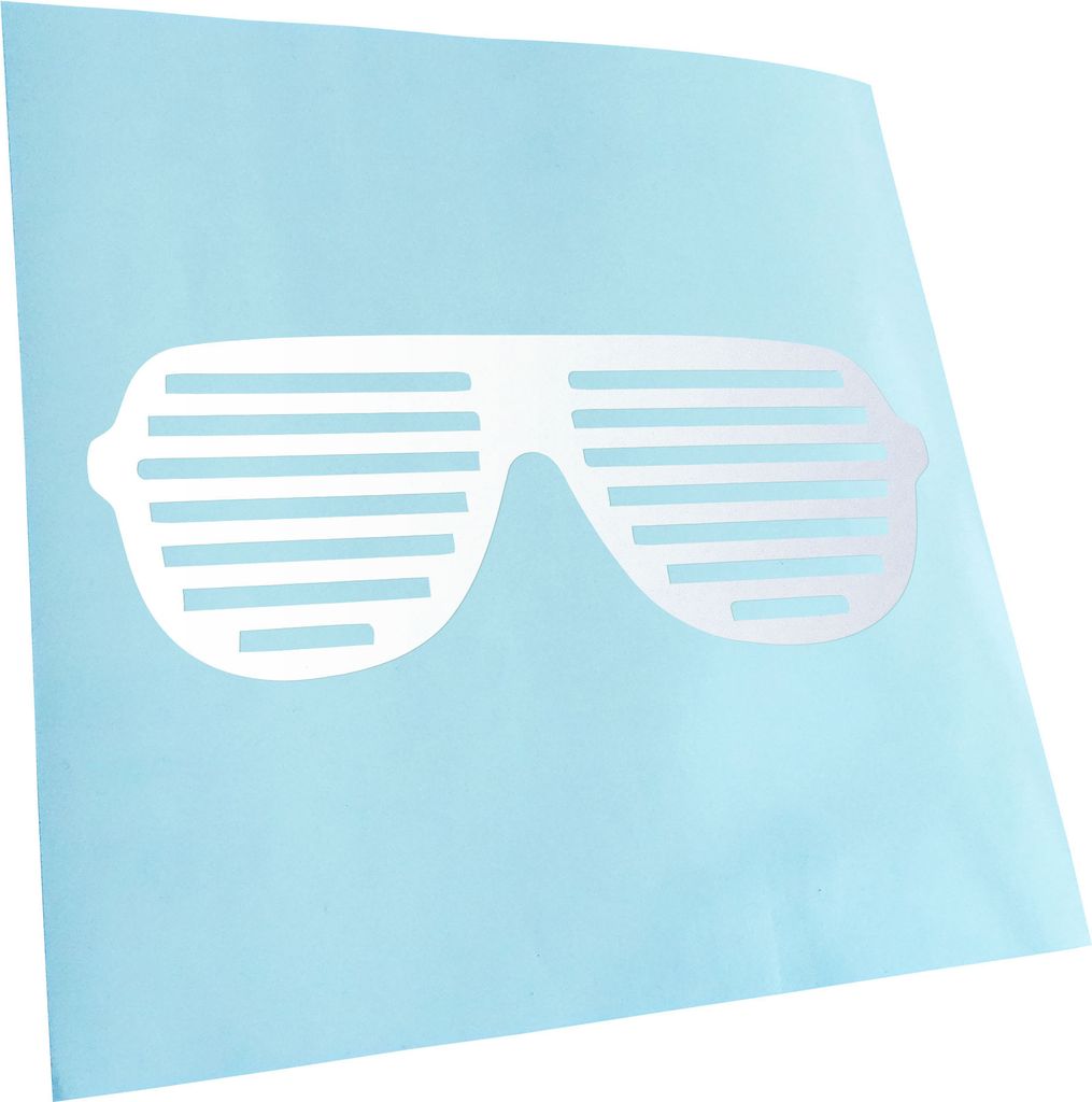 Kiwistar - Autoaufkleber - gold - 40 x 16 cm - Raver Shutter Brille - Heckscheibenaufkleber - Aufkleber für Auto Kfz Fahrrad, LKW, Truck Mofa