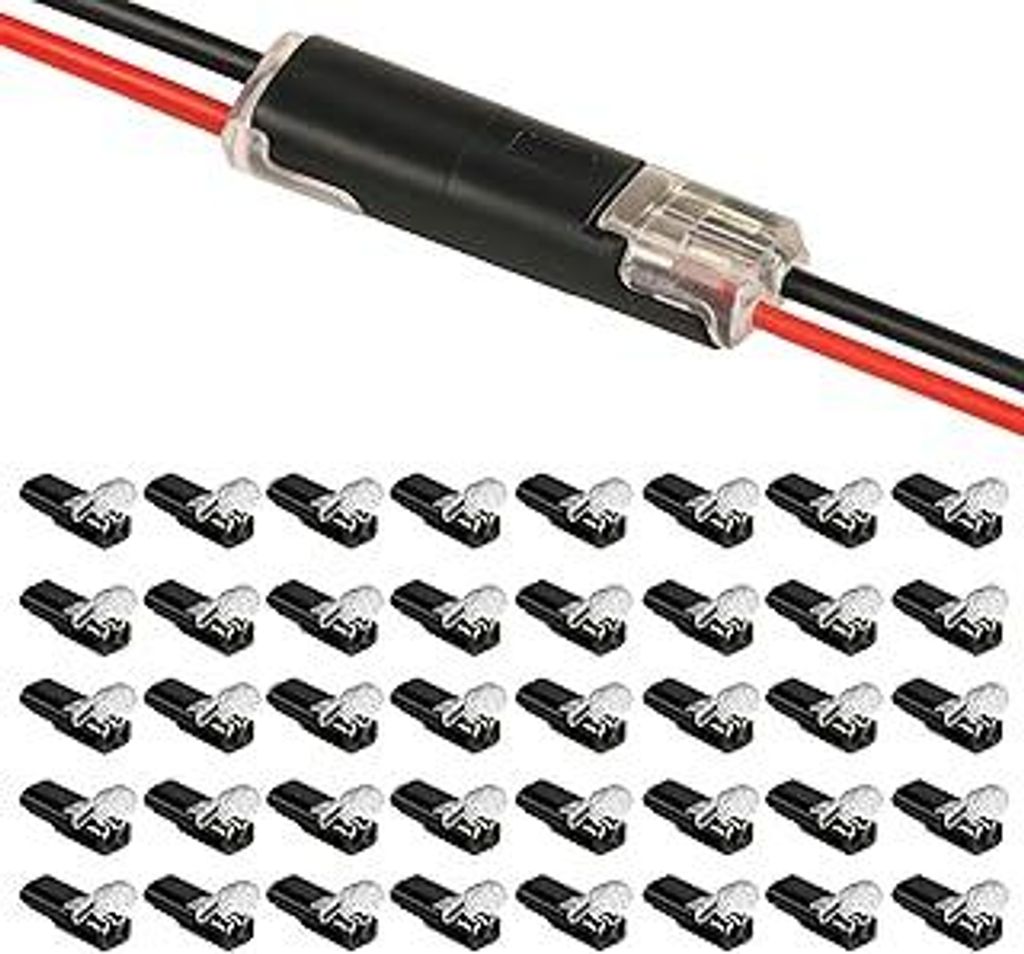 40 Stück Lüsterklemmen Steckbar, Kabelverbinder Für Fahrzeugverkabelung, LED-Beleuchtung Und Audioanlagen, Kabelklemmen Elektro Mit Hochwertigem...
