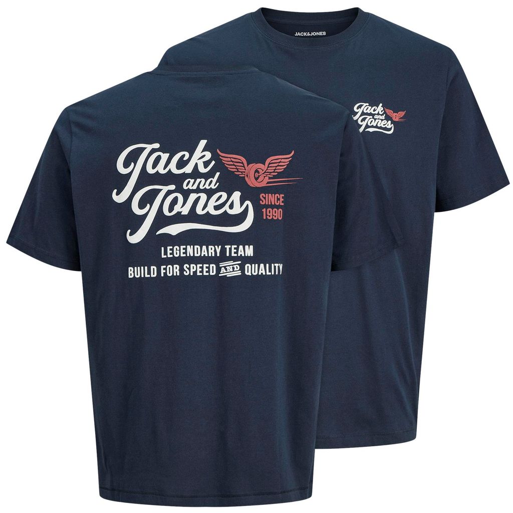 Jack&Jones Übergrößen T-Shirt navy Print JJLEGEND