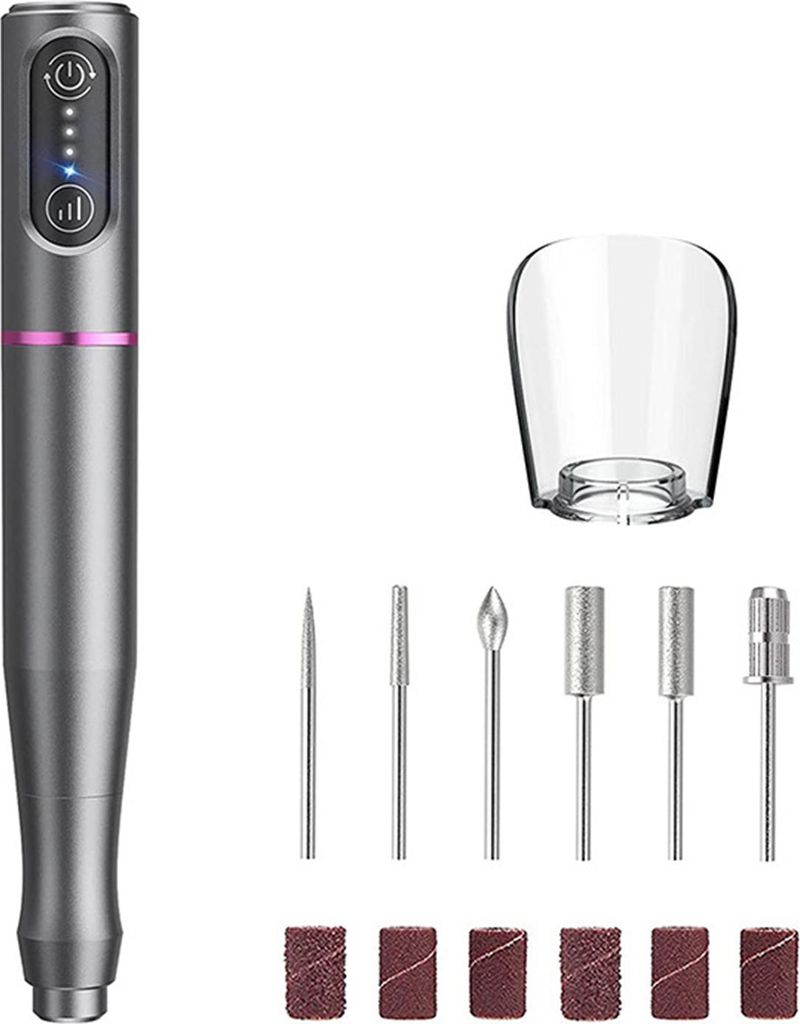 MODFU Maniküre-Sets, Elektrische Nagelfeile Maniküre Werkzeug, kabellos, wiederaufladbar, Nagelpolierer für Zuhause und Profi, sanft und effizie...