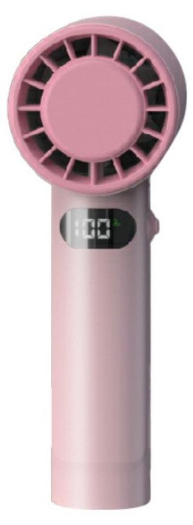 INF Digitaler Handventilator ABS 1200mAh LED Thermoelektrisch für Reise Rosa