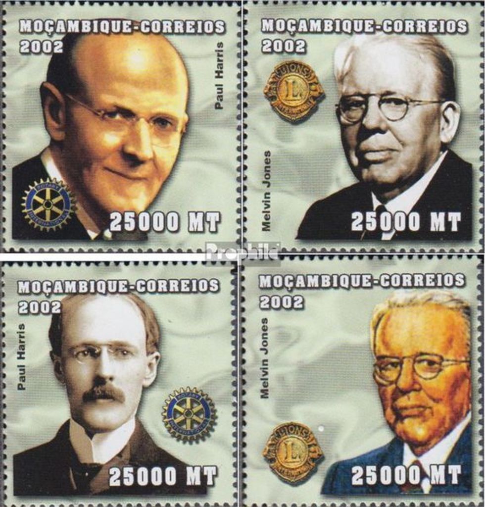 Briefmarken Mosambik 2002 Mi 2528-2531 postfrisch Persönlichkeiten