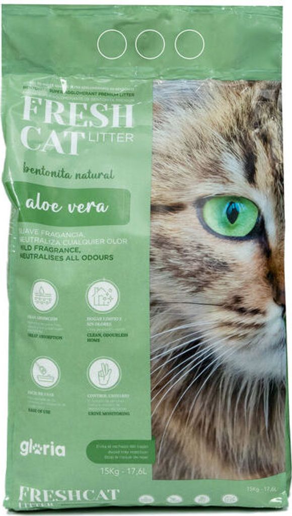 Katzenstreu Gloria Bentonita Premium 15 kg Aloe Vera