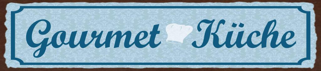 vianmo Blechschild 10x46 cm Gourmet Küche Kochmütze