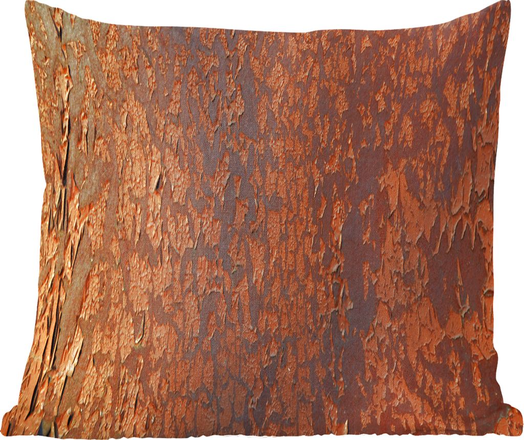 MuchoWow Zierkissen Sofakissen Wohnzimmer Dekokissen 50x50 cm Rost - Braun - Orange - Metall - Muster - Struktur - Komfort - Sofakissen