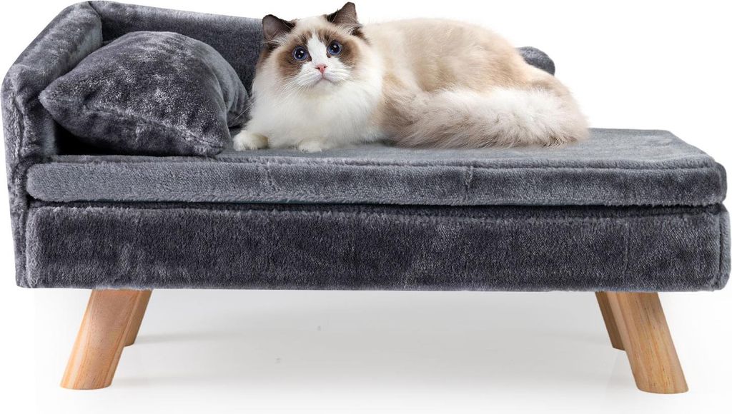 COSTWAY Katzensofa Luxus, Katzenbett erhöht, Katzencouch Produktbild 