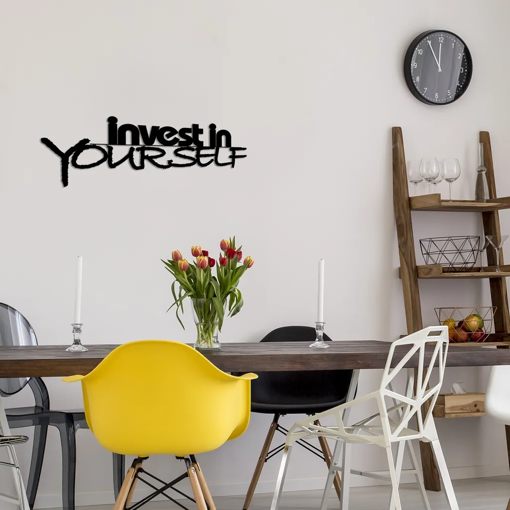 Wallity Invest-TNL1103 Nero: Pannello Metallo Laser Cut 75x28