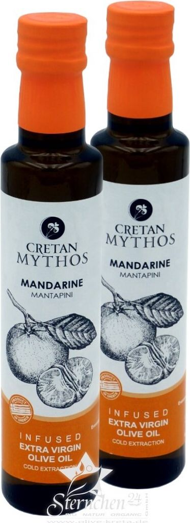 2x CRETAN MYTHOS 03122 Extra Natives Olivenöl mit Mandarine 250ml (AKTION 2 x 250ml = 500ml)
