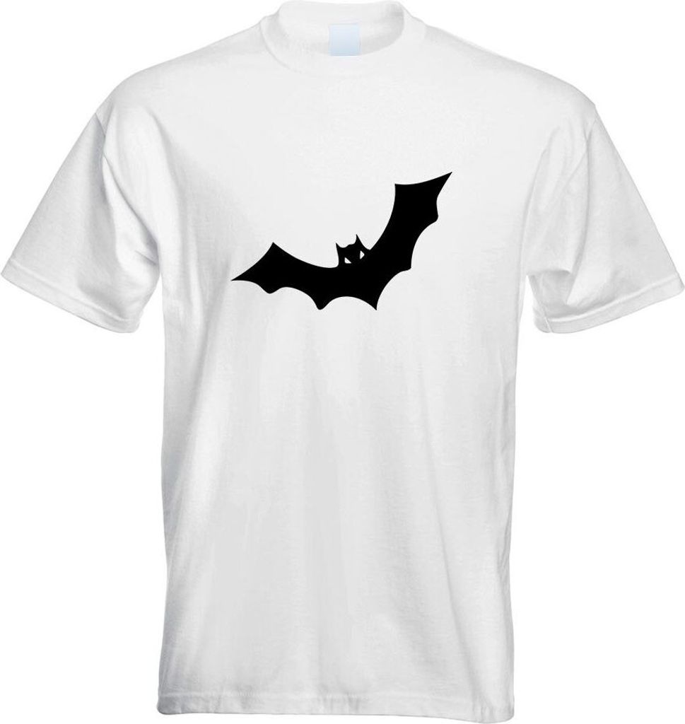 Kiwistar - T-Shirt - Weiss - Fledermaus Motiv Bedruckt Funshirt Design Print - mit Motiv Bedruckt - Funshirt Design - Sport - Freizeit - Herren - XXL