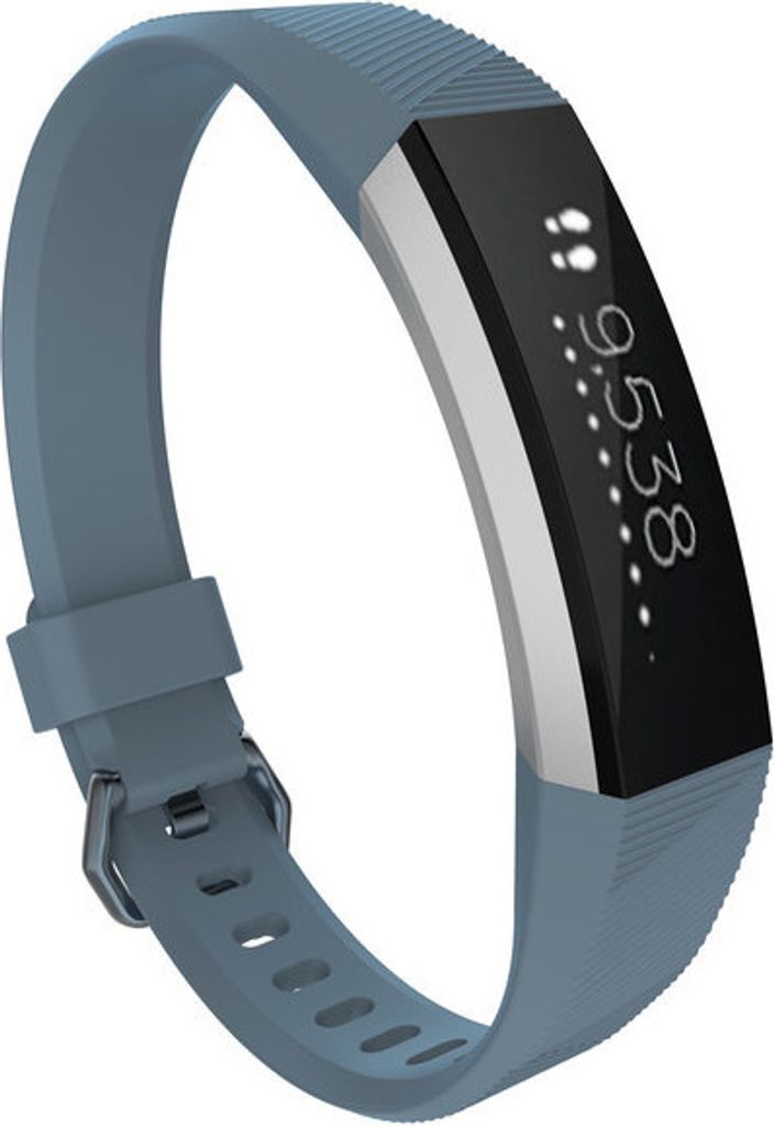 Strap-it Fitbit Alta / Alta HR Silikonarmband (Graublau) - Große: S/M
