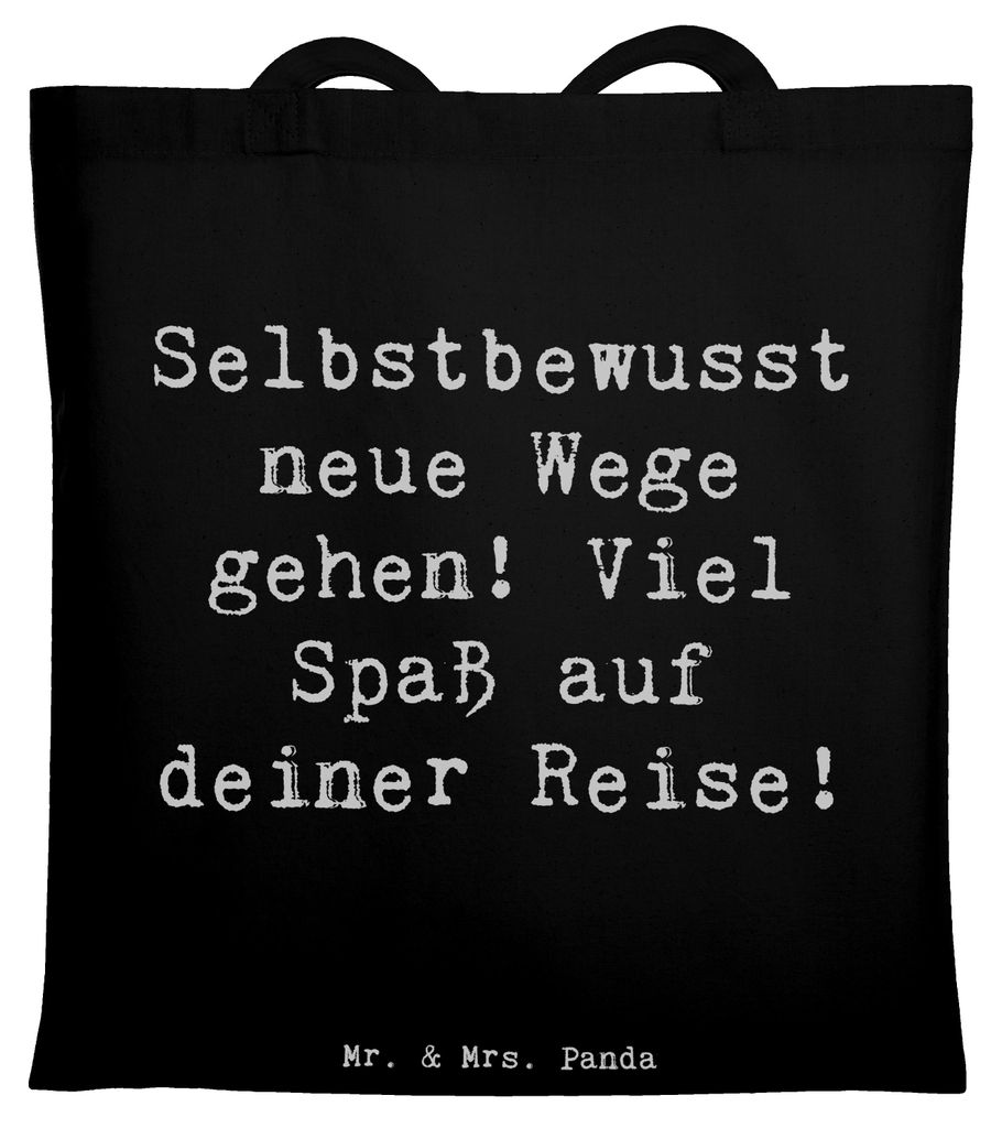 Mr. & Mrs. Panda Uni Tasche Spruch Alleine Reisen unternehmen - Schwarz - Geschenk, deine Reise, Trost, Einkaufstasche, Laptoptasche, Entdeckung, F...