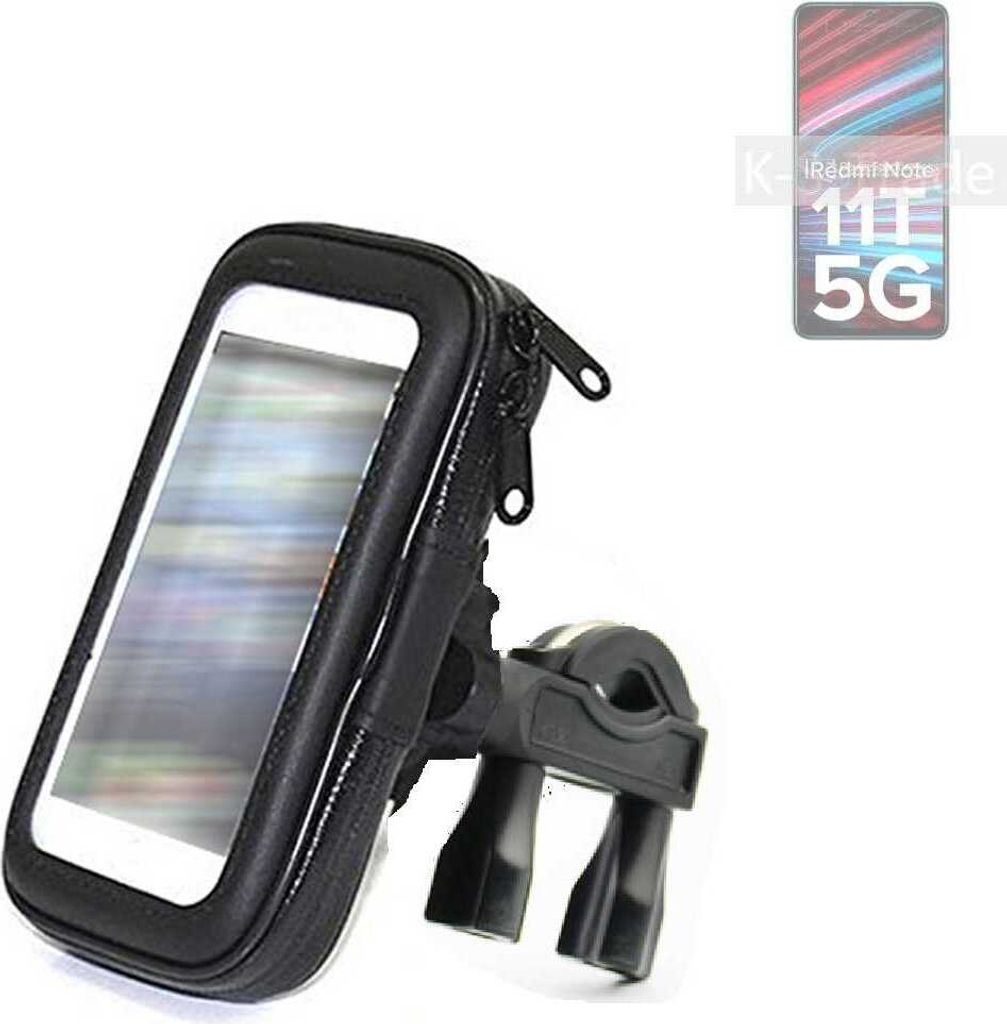 K-S-Trade Fahrrad-Halterung kompatibel mit Xiaomi Redmi Note 11T 5G Handy-Halterung Halter Lenkstange Fahrradhalterung Motorrad Bike Mount
