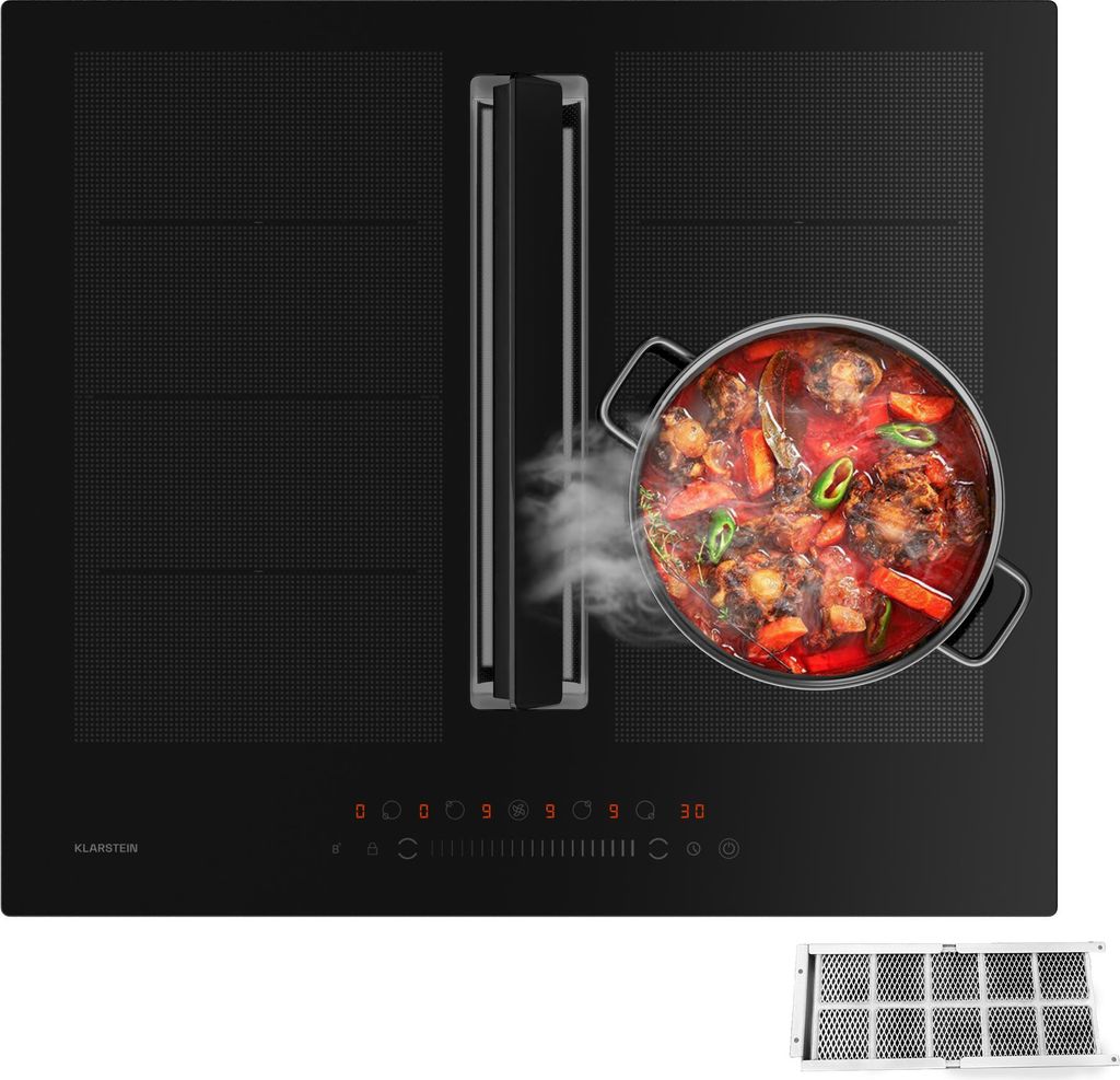 Klarstein Chef-Fusion Induktionskochfeld Mit Dunstabzug - Produktbild 