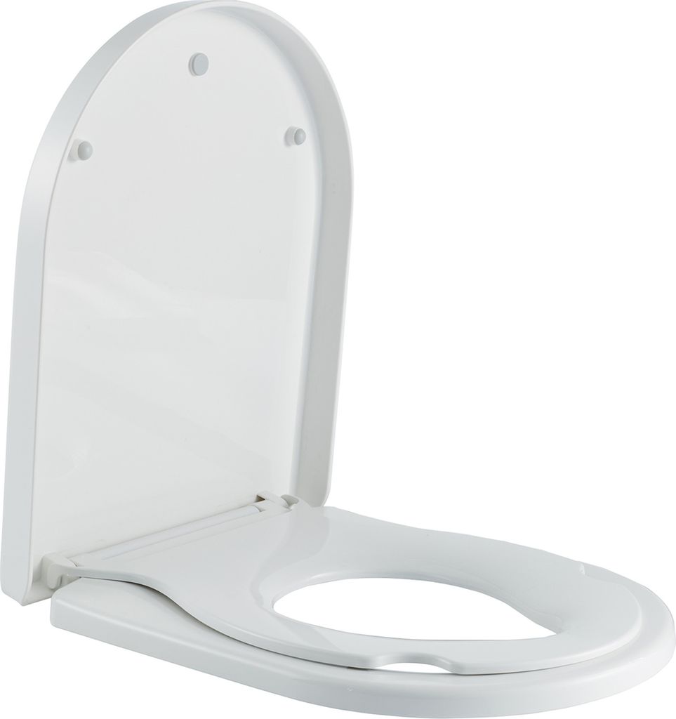 BERNSTEIN Familien WC-Sitz U1006 mit integriertem Kinder-WC-Sitz, Soft-Close und Take-Off Funktion, Duroplast, Antibakteriell, Weiß