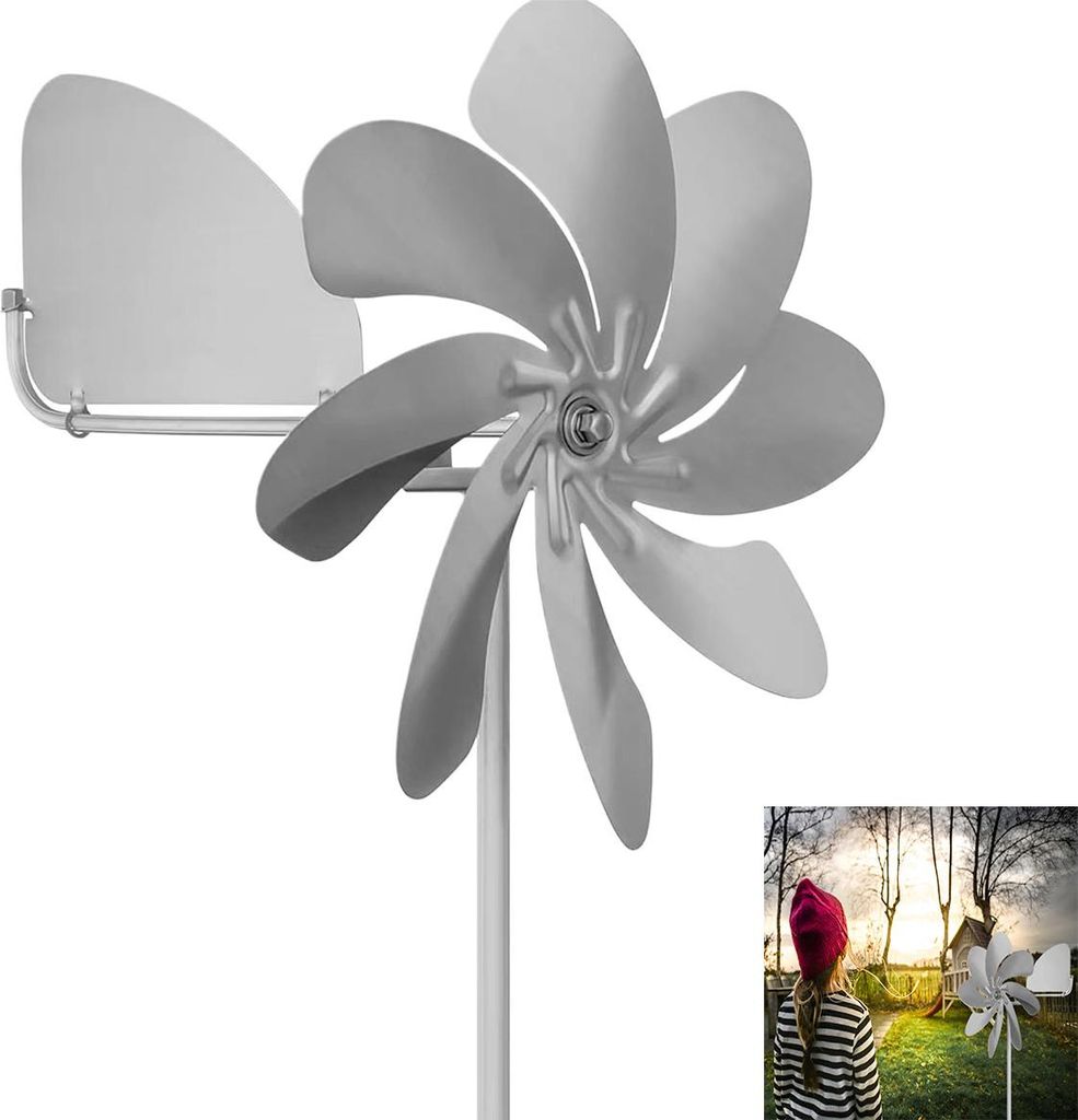 Metall Wetterfahne, Edelstahl Windmühle,360 Grad drehbar, drehbar, Windspinner, für den Außenbereich,Gartenskulpturen