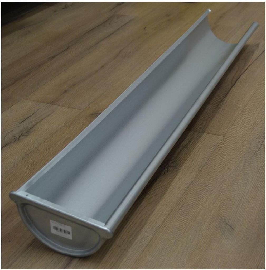 Dachrinnen Endrinne aus Zink, 330 mm breit, 0,55 mm Materialstärke, Serie L, linksseitig