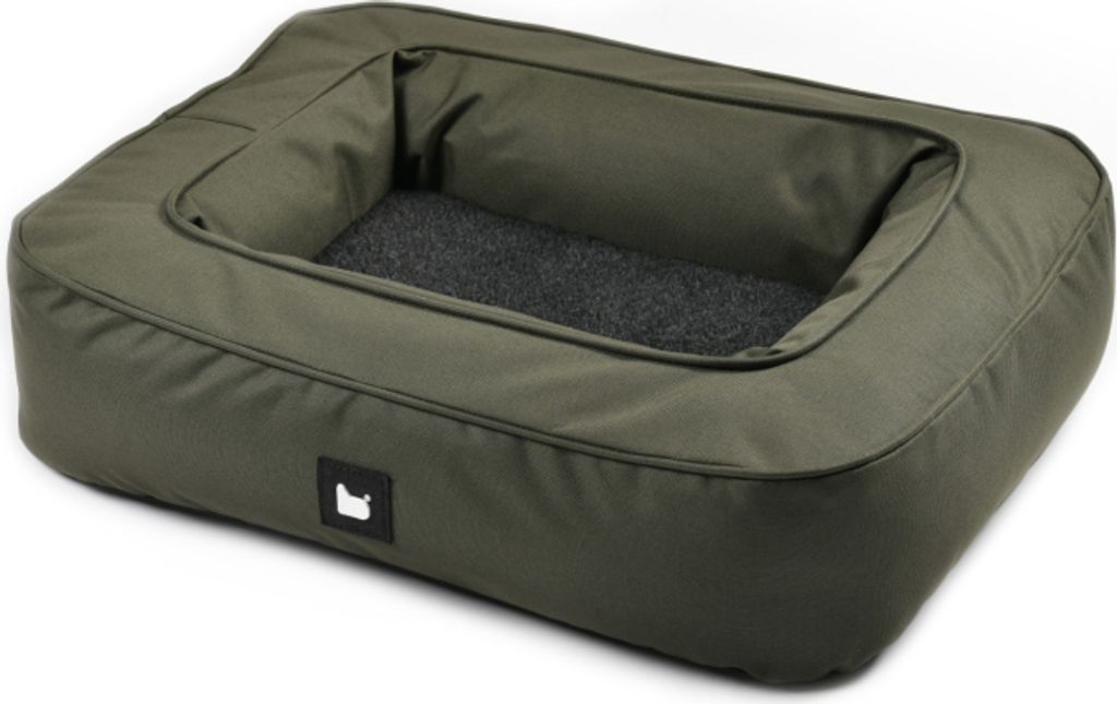 Extreme Lounging - b-dog luxury mini - orthopädisches Hundekissen - waschbar mit Reißverschluss - abnehmbares Kissen - 34x20x15cm - waldgrün