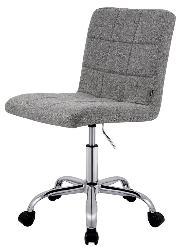 Höhenverstellbarer Arbeitshocker mit Lehne und Rollen, ergonomischer Arbeitsstuhl, drehbar 360°, belastbar bis 150 kg, Farbe: grau, Material: Stoff