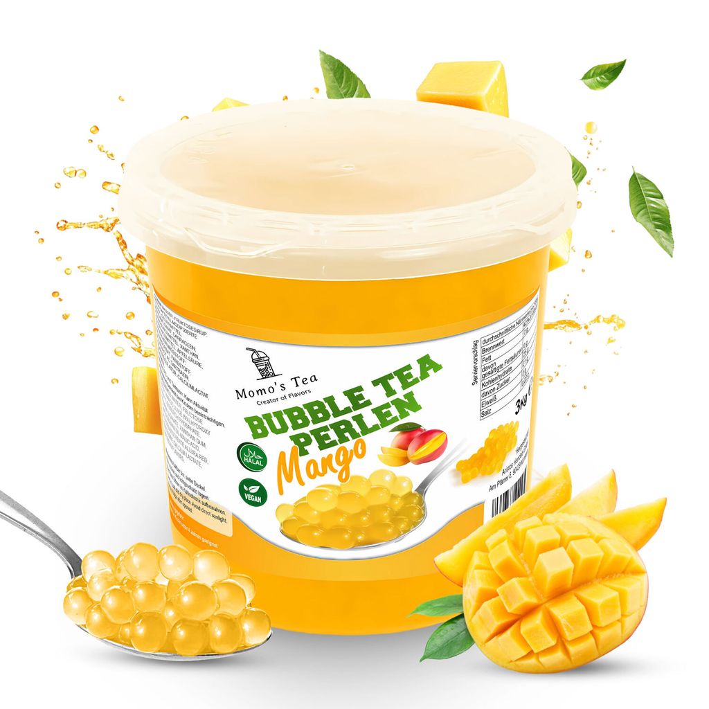 Momo's Tea® Bubble Tea Perlen - zum selber machen [Mango - Produktbild 
