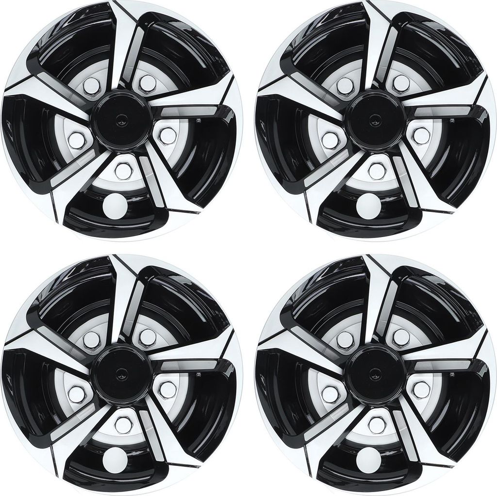 8 -Zoll -Radnabenkappe Schwarz Vollkaper Hubcap Rim Protector Trimm -Ersatz für EZ -Go -Golfwagen