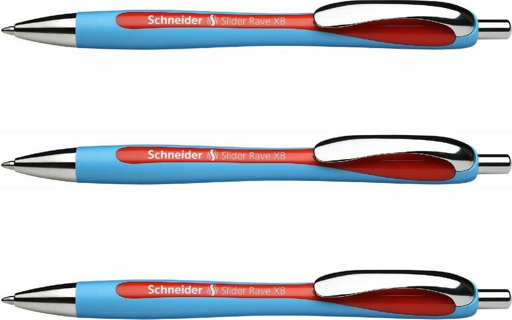 Kugelschreiber Schneider Slider Rave XB 3 x Rot